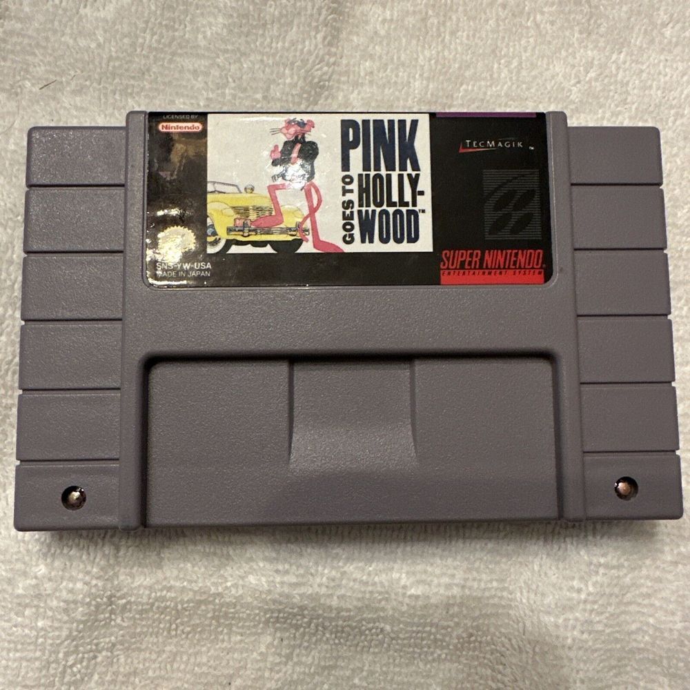 Pink Goes To Hollywood (Super Nintendo SNES) Original Owner